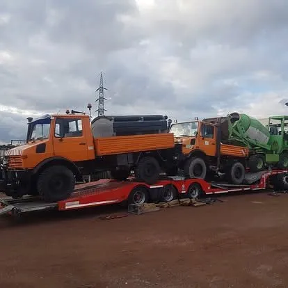 Autospeciale municipale Unimog transportate pe semiremorcă - OL Speditionwagon